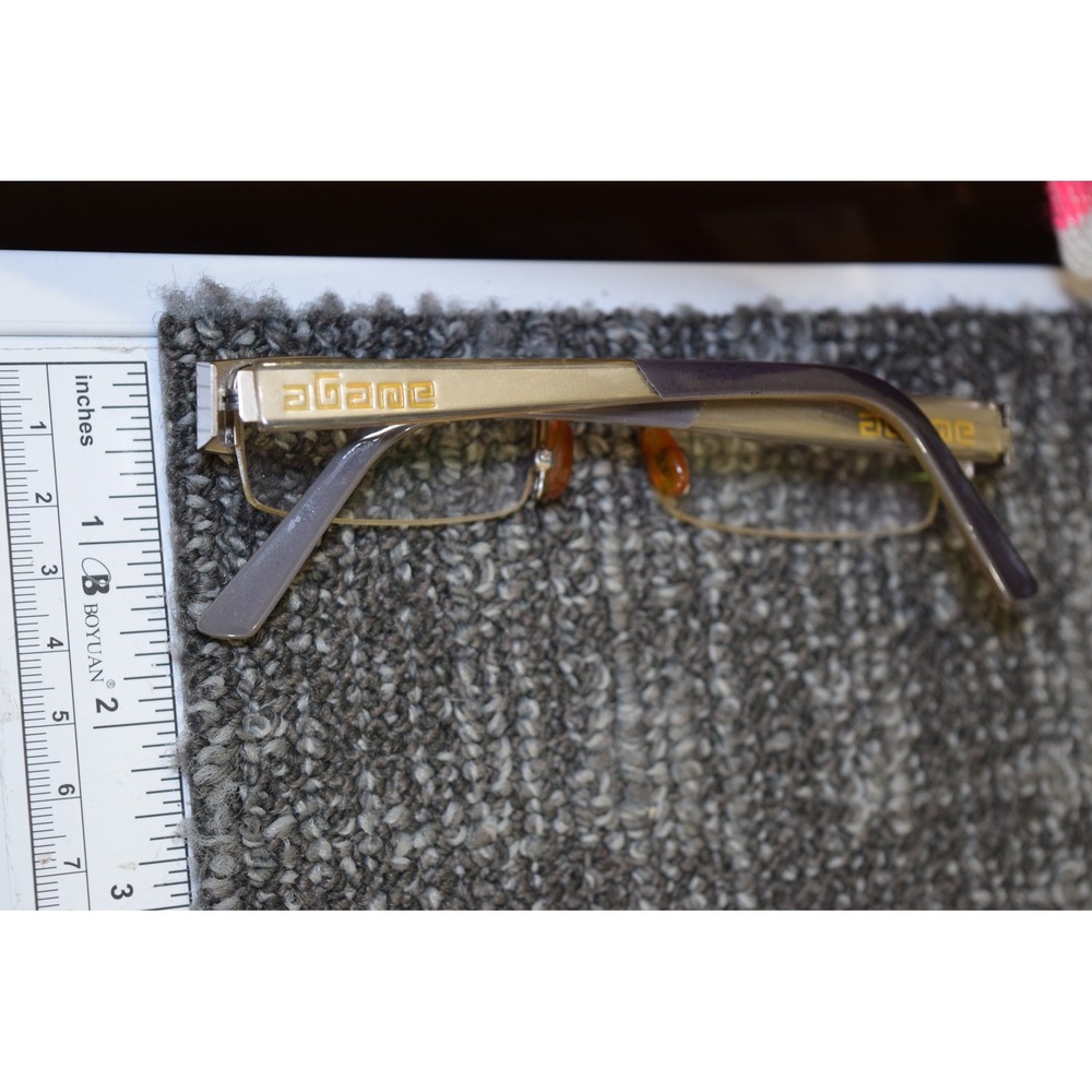 Rare Agame Agape 1001 Brushed Metal Half Rim Eyeglasses Japan Made - Picture 6 of 15